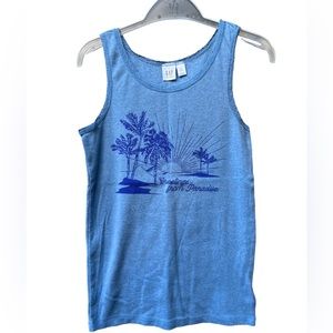 ⭐️⭐️⭐️4 for$12⭐️⭐️⭐️ GAP Kids Tank Top Lace Trim Blue Heather Size XL